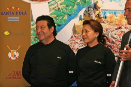 Miguel Sánchez y su esposa en las últimas jornadas "Peix de Santa Pola"